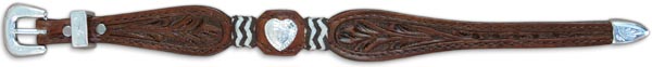 Leather Heart Braclet