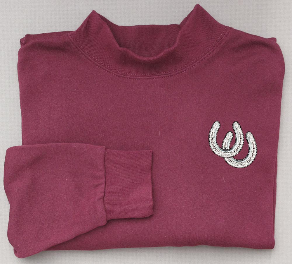 maroon long sleeve turtleneck