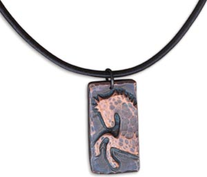 Wild & Free Copper Horse Necklace