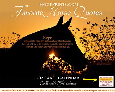 2022 Favorite Horse Quotes Calendar *SOLD OUT - NO 2023 AVAILABLE*