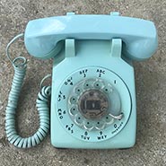 Aqua Vintage Mid Century Modern 1962 Rotary Telephone  *USED - ONLY 1 AVAILABLE*