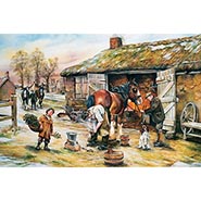 Holiday Farrier Scene Card *DISCONTINUED ITEM- ONLY 4 LEFT*