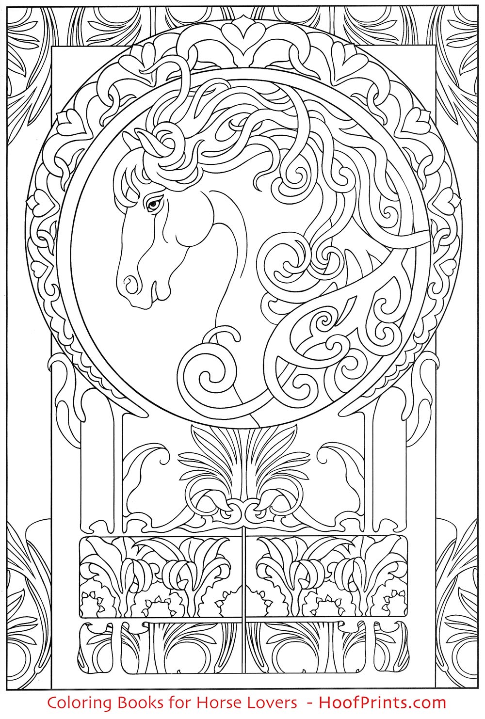 Download Art Nouveau Animal Designs Coloring Book-www.hoofprints.com