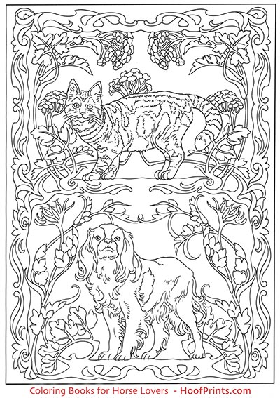 Art Nouveau Animal Designs Coloring Book Review - 2 Old 2 Color