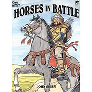 Horses in Battle Coloring Book
