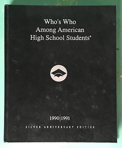 Who's Who Among American High School Students 1990-1991 Volume X Indiana and Michigan *VINTAGE - ONLY 1 AVAILABLE*