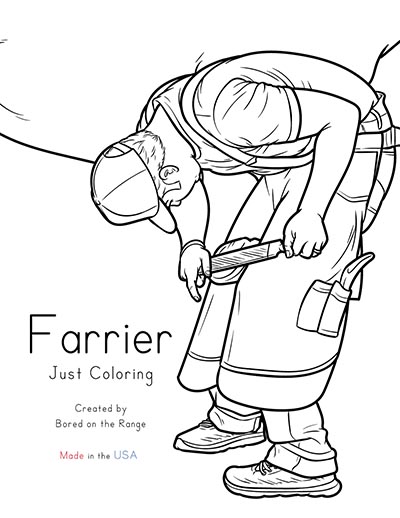 Farrier Coloring Book for Kids by Bored on the Range