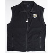 Embroidered Barn Girl Black Fleece Vest *ONLY 1 AVAILABLE - SIZE LARGE!*