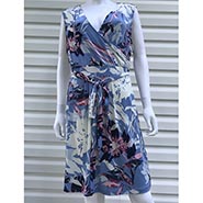 Venus Splashy Blue Print Knit Dress *ONLY ONE AVAILABLE - SIZE XL*