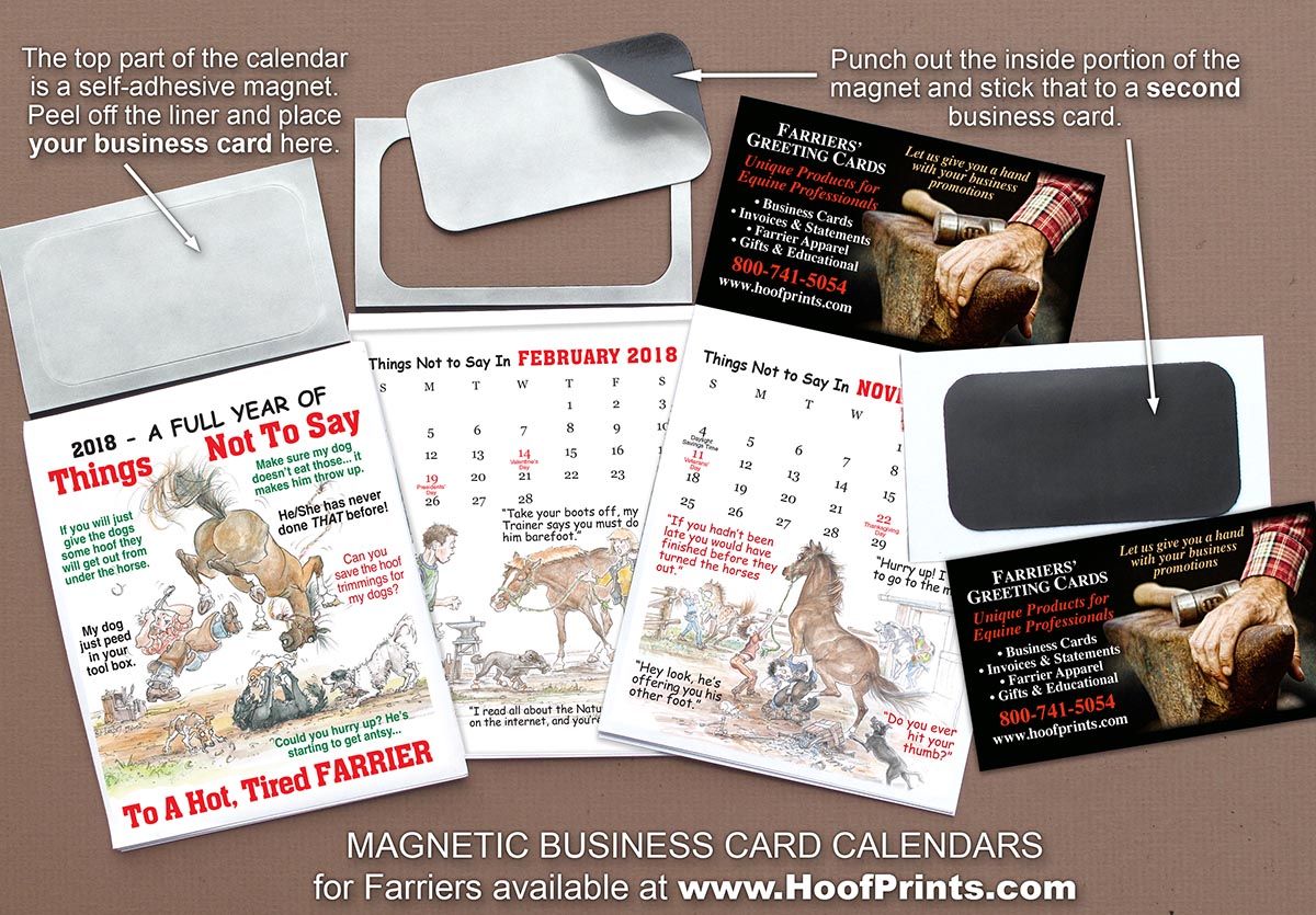 business card calendar