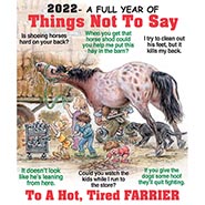 Things Not To Say To A Farrier Magnetic Business Card Calendar *SOLD OUT - NO 2024 VERSION*