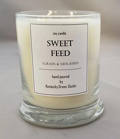 Sweet Feed Scented Candle in Heavy Cocktail Glass