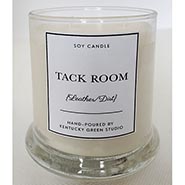 Tack Room Leather Scented Candle in Heavy Cocktail Glass