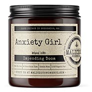 Anxiety Girl Candle Infused with Impending Doom - Coconut Mango Chill Vibes Scent