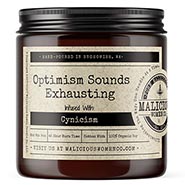 Optimism Sounds Exhausting Candle Infused with Cynicism - Springy Wildflower, Moss, Cedar and Pine Scent