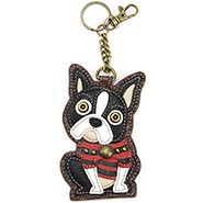 Chala Boston Terrier Key Fob & Coin Purse