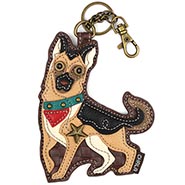 Chala German Shepherd Key Fob & Coin Purse *DISCONTINUED ITEM LIMITED QUANTITY AVAILABLE*