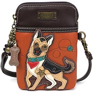 Chala Rust German Shepherd Wallet Crossbody Cell Phone Purse *DISCONTINUED ITEM ONLY 7 LEFT!*