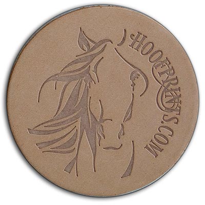 HoofPrints.com Genuine Leather Coaster *HALF PRICE LIMITED QUANTITY AVAILABLE*