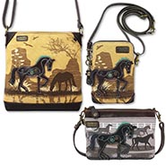 Chala Decorated Canvas Horse Purses