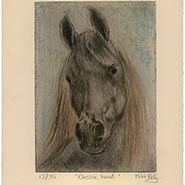 Classic Head Etching on handmade paper by Mike Burr *ONLY 1 AVAILABLE*
