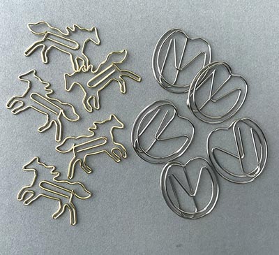 Set of 40 Horse and Hoof Shaped Paper Clips