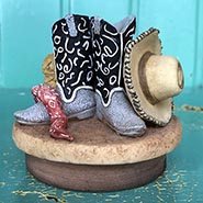 Cowboy Stuff Sculpture Jar Lid *ONLY 1 AVAILABLE*
