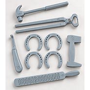 Crafty Pony Farrier Tools, Shoes, Carrier and Book Set