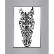 Matted Farrier Tools Horse Head Print by Don Stewart