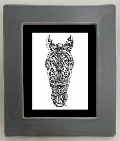 Framed Farrier Tools Horse Head Print by Don Stewart *ONLY 2 LEFT!*