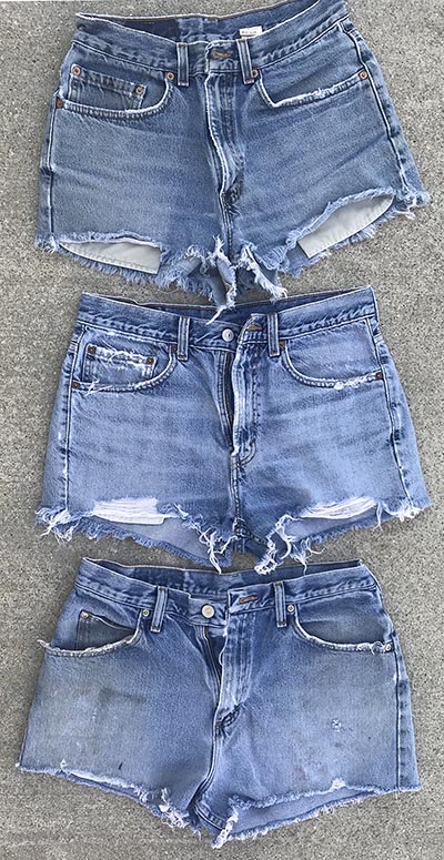 Set of 3 Vintage Daisy Dukes Cutoff Denim Shorts *ONLY ONE SET AVAILABLE SIZE 32*