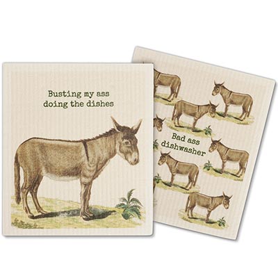 Donkey Swedish Dish Cloths - Set of 2