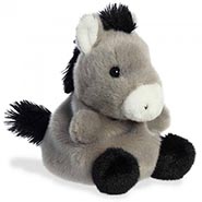 Plush Palm Pal Eli Donkey - Grey