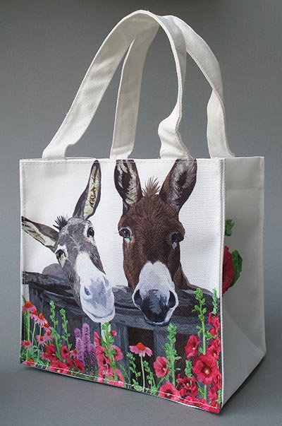 Donkey Pair Canvas Lunch / Gift Bag