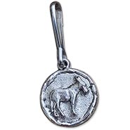 Pewter Donkey Zipper Pull or Purse Charm