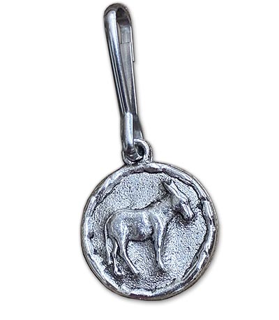 Pewter Donkey Zipper Pull or Purse Charm