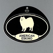 DogBreedStore American Eskimo Dog Euro Sticker *HALF PRICE ONLY ONE AVAILABLE*