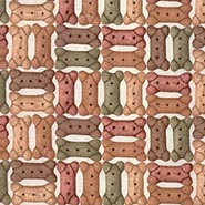 Vintage Cotton Dog Bone Print Fabric - white background *HALF YARD ONLY 1 AVAILABLE*