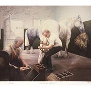 Signed & Numbered The Farrier's Apprentice Print by Mike Burr ONLY ONE AVAILABLE