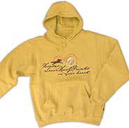Horses Leave Hoofprints on your Heart Soft Gold Hoodie