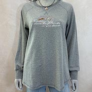 Horses Leave Hoofprints on your Heart Heather Grey Longsleeve T *ONLY ONE AVAILABLE size MEDIUM*