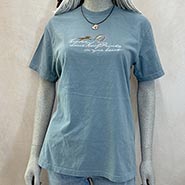 Horses Leave Hoofprints on Your Heart Faded Blue Short Sleeve T-shirt