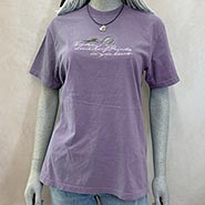Horses Leave Hoofprints on Your Heart Faded Purple Short Sleeve T-shirt