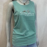 Horses Leave Hoofprints on Your Heart Seafoam Green Sleeveless Tee