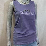 Horses Leave Hoofprints on Your Heart Faded Purple Sleeveless Tee