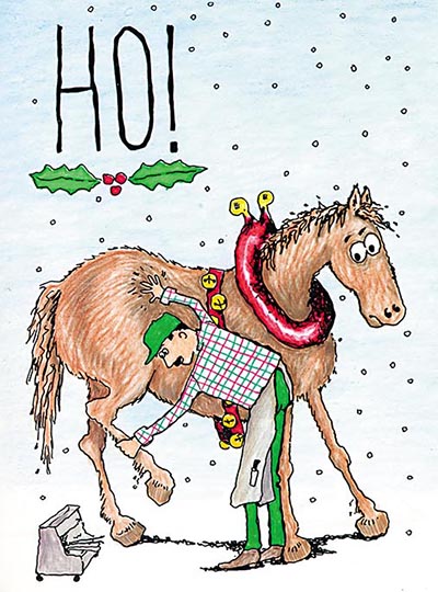 Ho! Ho! Ho! Farrier Fight *FOR BUSINESS* Pkg of 10 Cards *DISCONTINUED LIMITED QTY AVAILABLE*