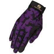 Heritage Brand Black and Purple Riding Gloves