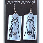 Flashy Horse Rectangle Earrings