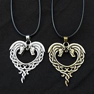 Celtic Horses Heart Necklace *HALF PRICE*