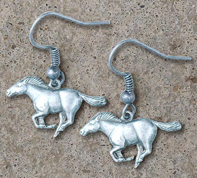 Galloping Horse Earrings-www.hoofprints.com